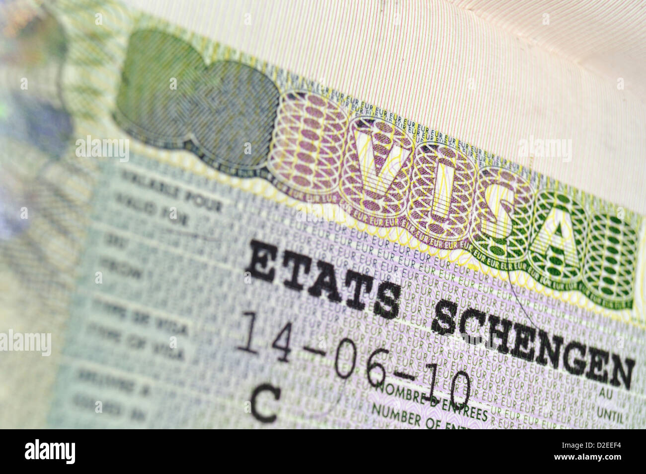 Schengen visa Banque de photographies et d'images à haute résolution - Alamy