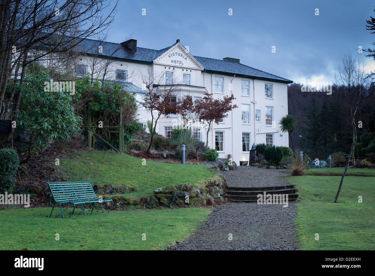 Hotel Royal Victoria, LLanberis. Banque D'Images