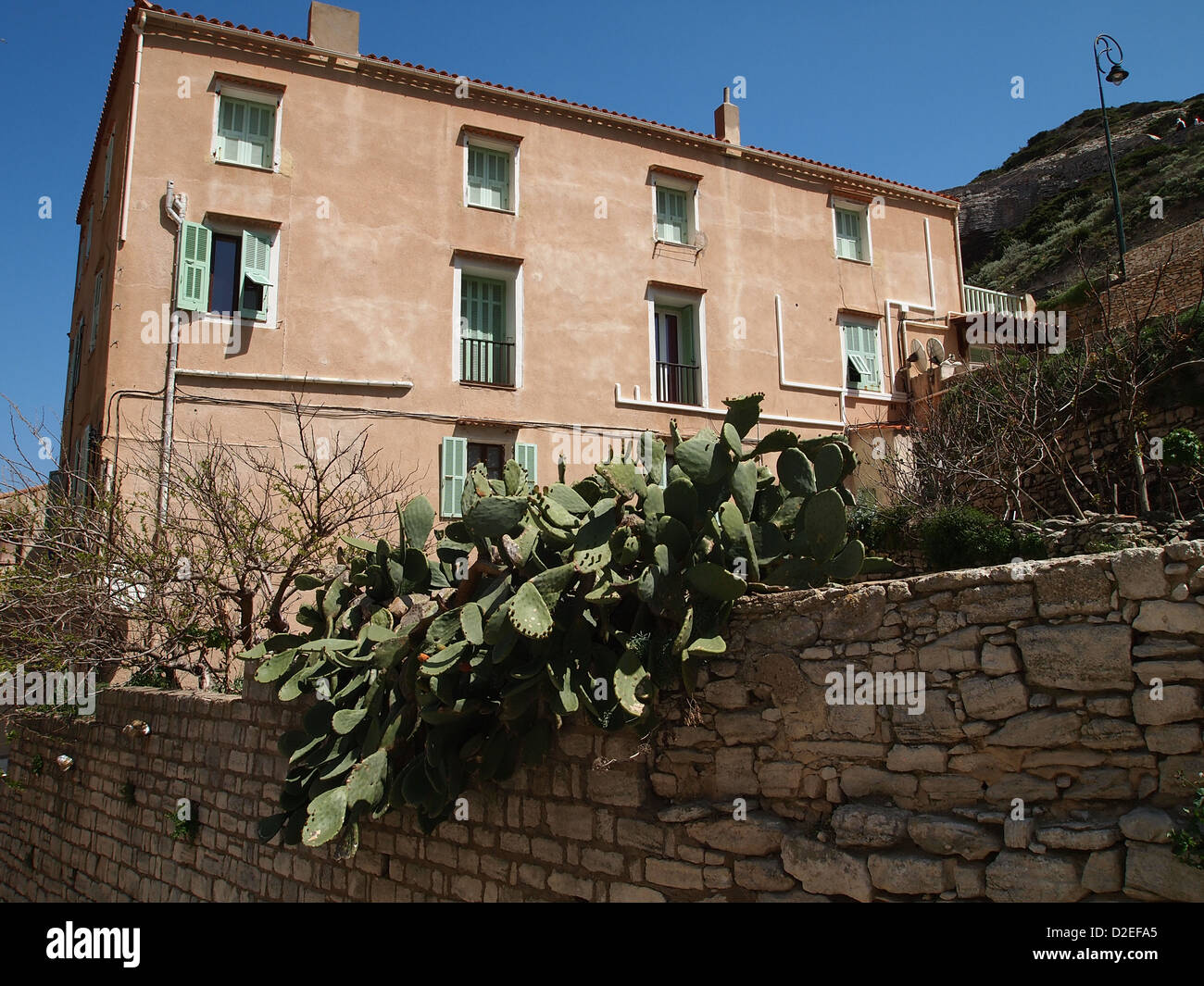 Une maison à Bonifacio en Corse-du-Prince-Édouard Banque D'Images