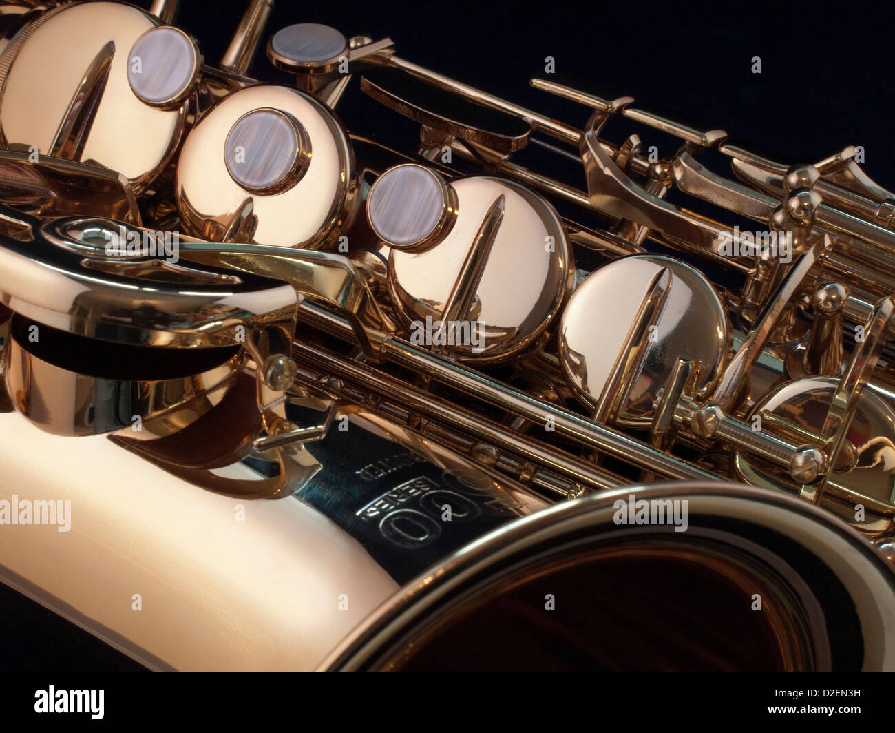 Libre de touches de saxophone Banque D'Images