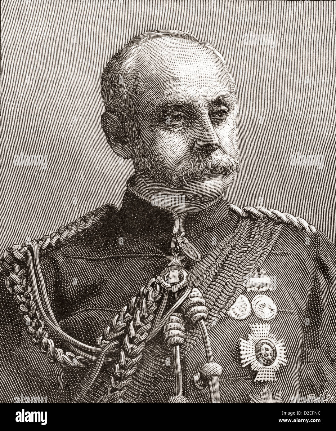 Le colonel Sir Edward Ridley Colborne Bradford, 1 baronnet, 1836 - 1911. Officier de l'Armée britannique des Affaires indiennes, commissaire de police. Banque D'Images