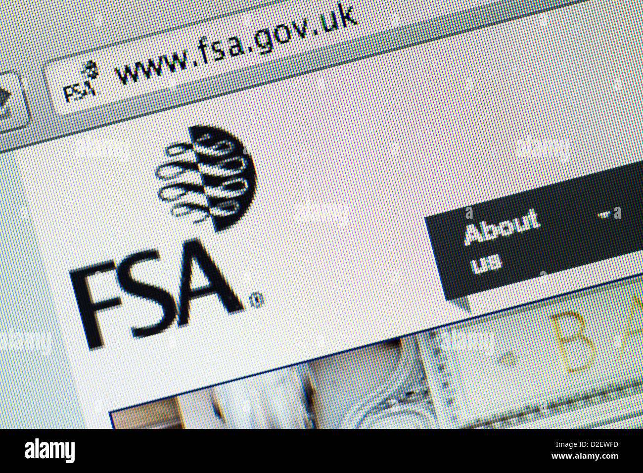 Logo de la FSA et le site web close up Banque D'Images