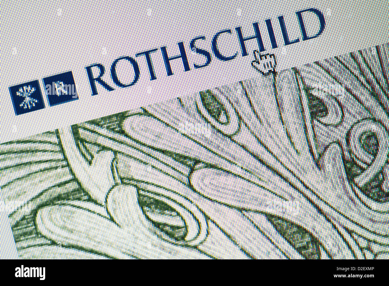 Rothschild logo et un nouveau site web close up Banque D'Images