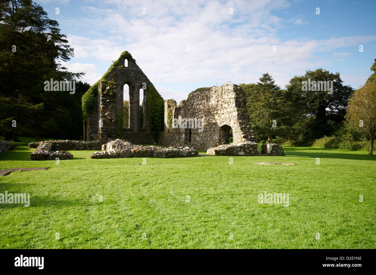 Abbaye cistercienne Grayabbey Strangford Lough en Irlande du Nord Banque D'Images