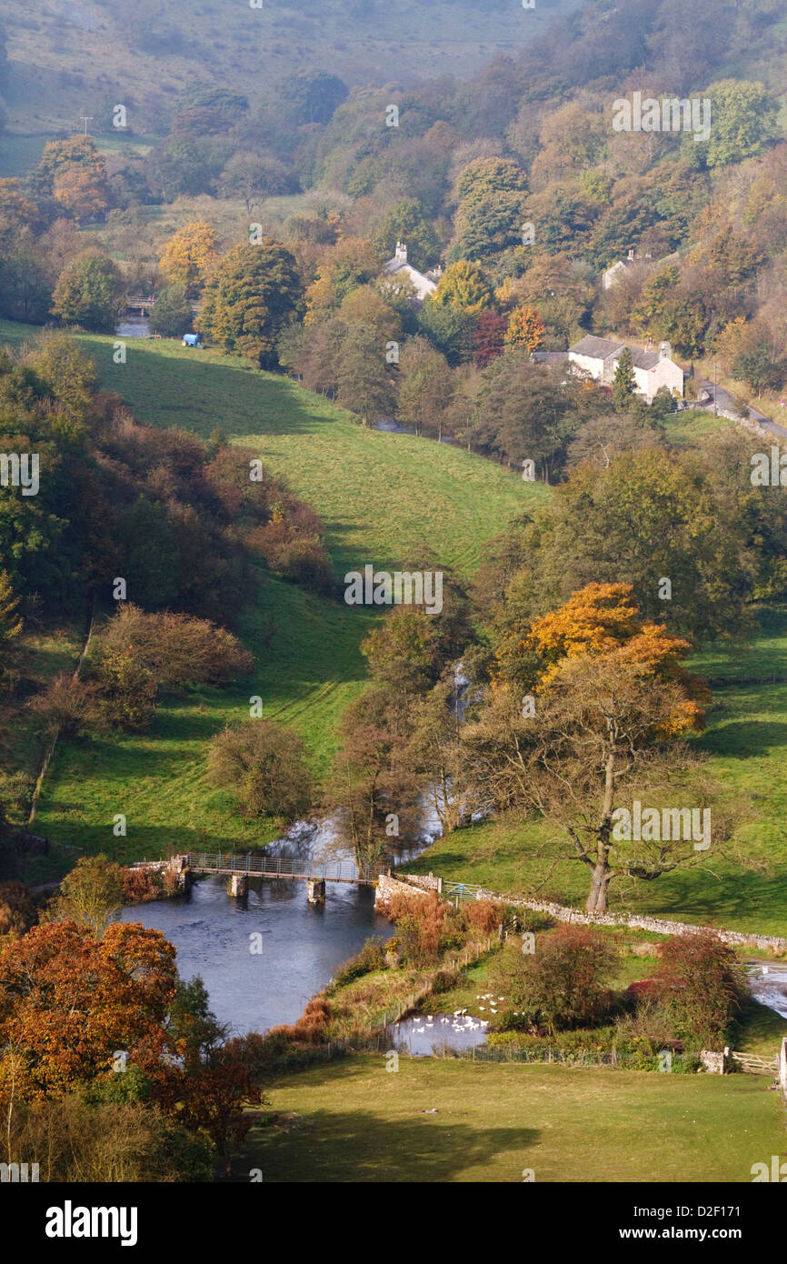 Dale Monsal, parc de Peak District, Derbyshire. Banque D'Images