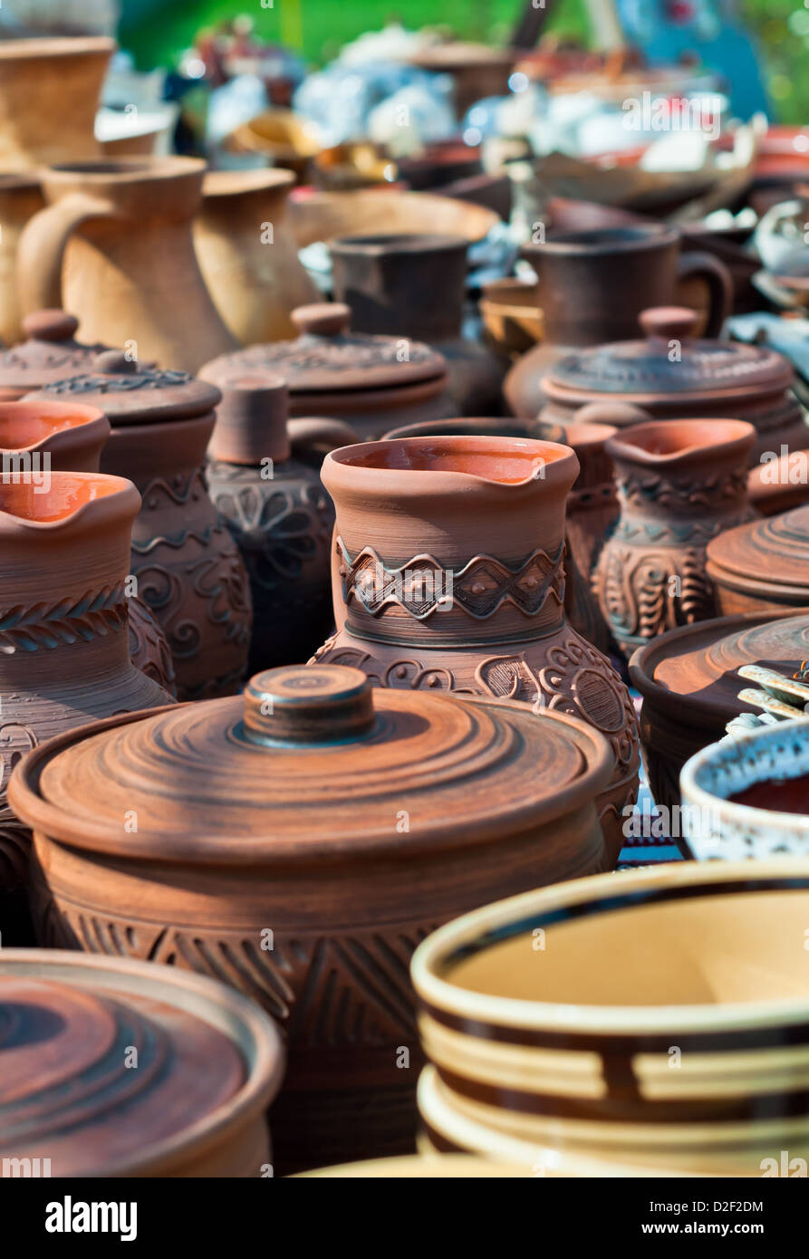 Ustensile de cuisine, vaisselle, assiette, tasse, jug, nourriture, outil de travail, la cuisine, la décoration, la culture de l'Ukraine, JAR, le décor, l'Indus Banque D'Images
