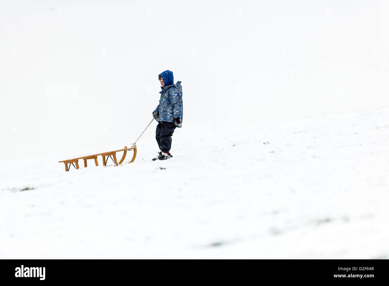 Profiter de la neige Banque D'Images