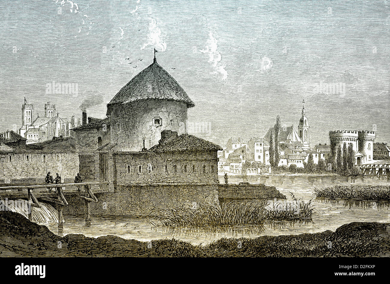Forteresse de Verdun, 1870, scène historique de la guerre franco-prussienne ou guerre franco-allemande, 1870-1871 Banque D'Images