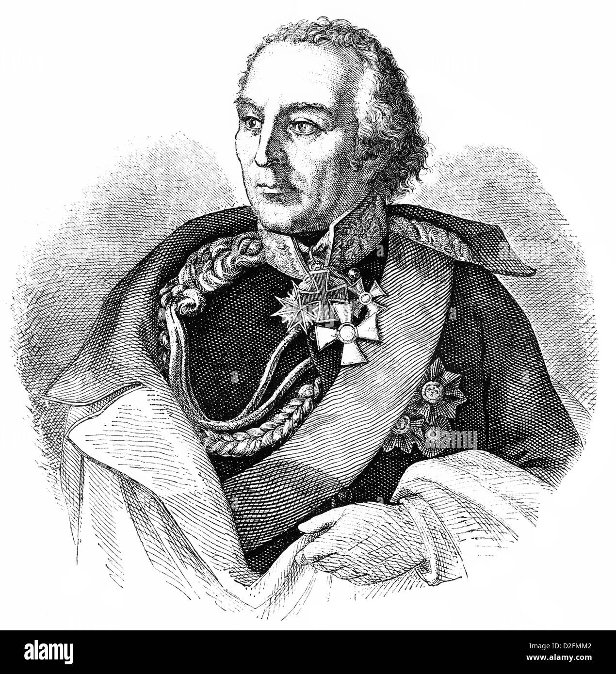 Johann David Ludwig Graf Yorck von Wartenberg, 1759 - 1830, un général prussien, le maréchal Banque D'Images