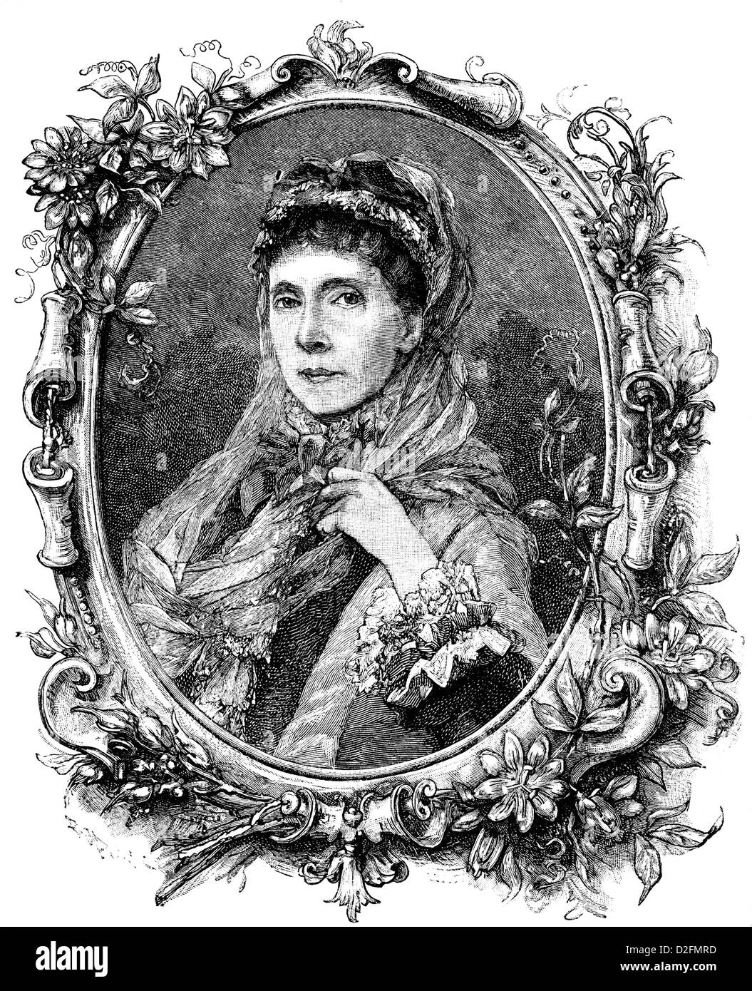 Augusta Marie Luise Katharina von Sachsen-Weimar-Eisenach, 1811 - 1890, l'épouse de l'empereur Guillaume I de Prusse Reine Impératrice allemande Banque D'Images