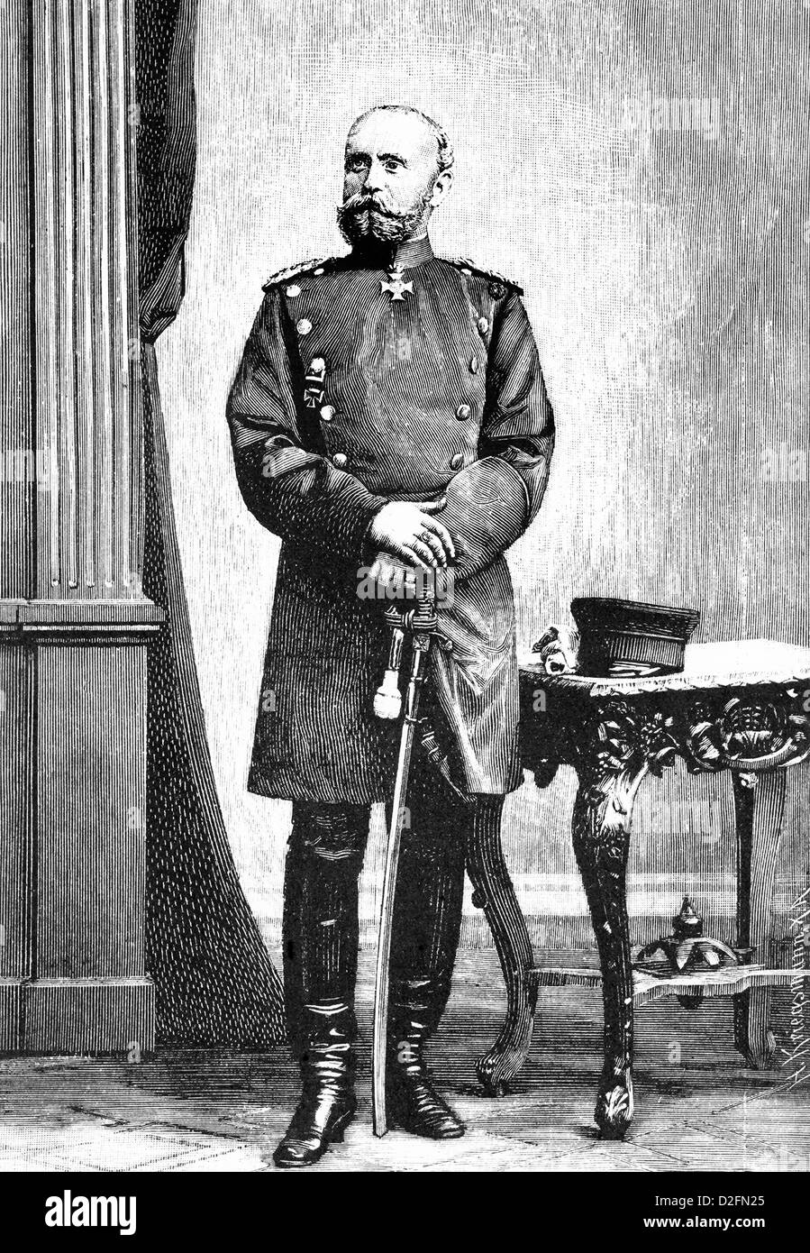 Ferdinand Adolf Heinrich August Graf von Zeppelin, 1838 - 1917, un général allemand de la cavalerie et l'Airship designer Banque D'Images