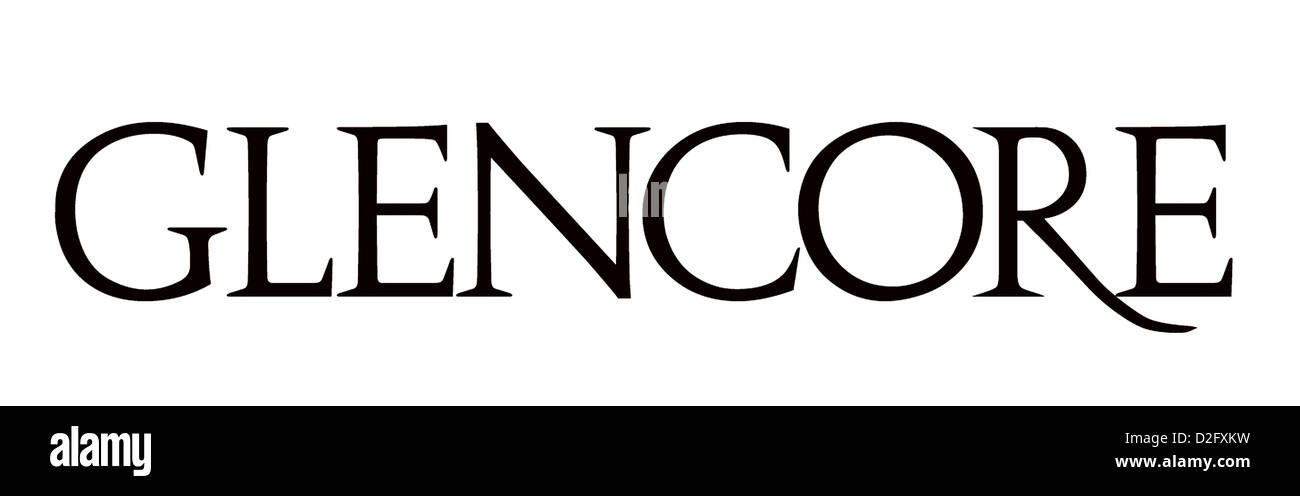 Logo du consortium suisse Glencore International AG basée en Suisse. Banque D'Images