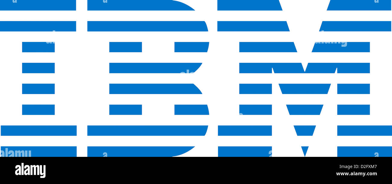 Logo de la compagnie américaine IL IBM International Business Machines Corporation basée à Armonk. Banque D'Images