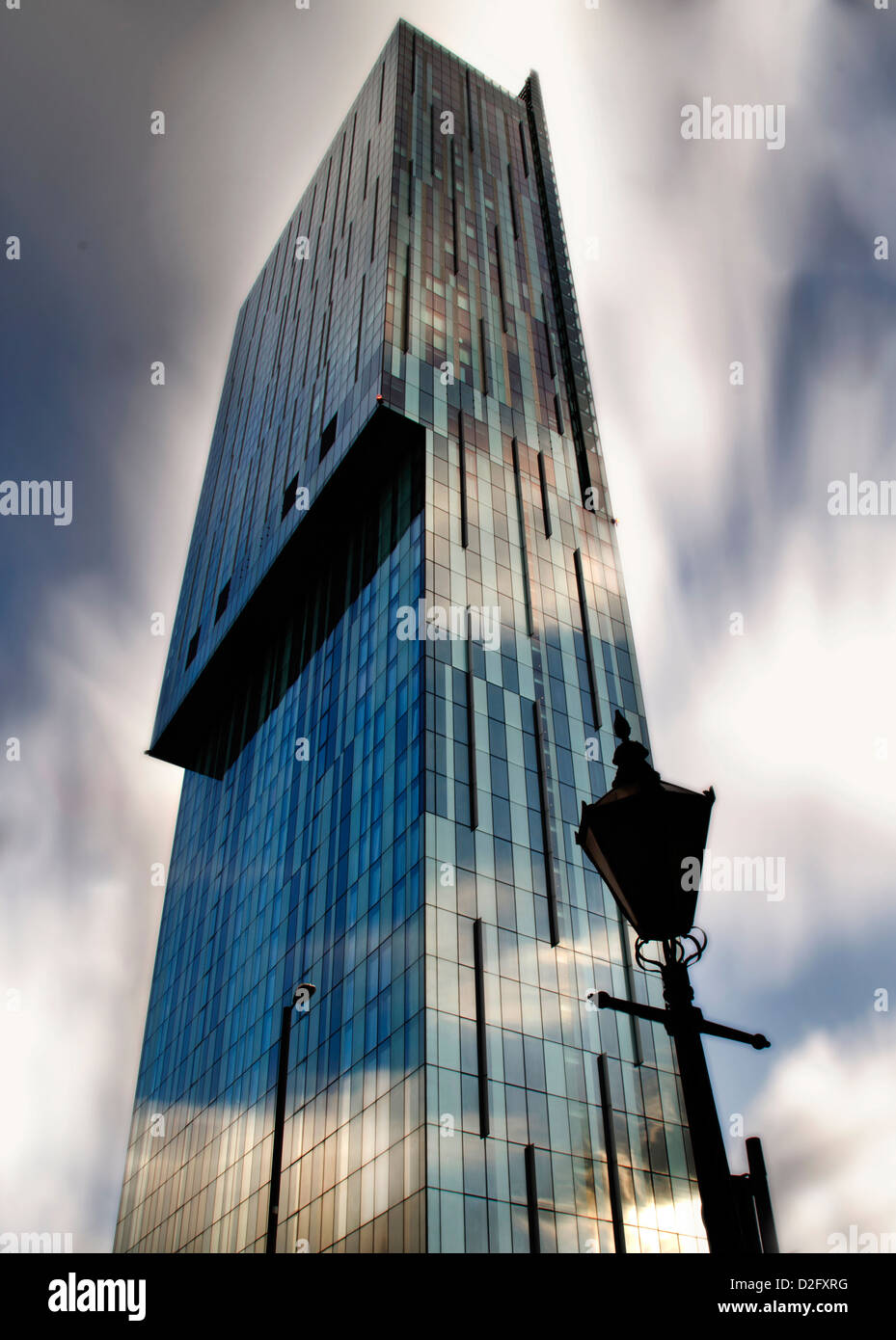 Hilton Manchester Deansgate skyline United Kingdom Banque D'Images
