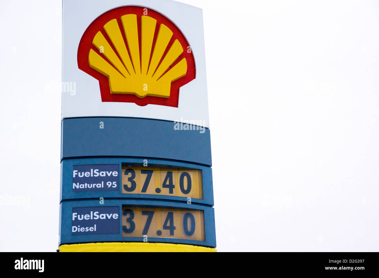 La société Shell à une station-service Banque D'Images