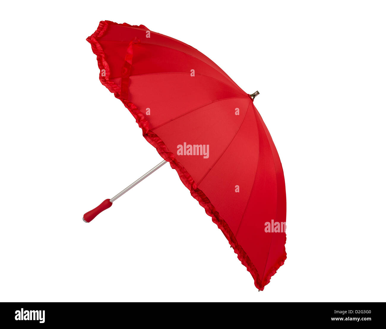 Parapluie en forme de coeur isolé sur fond blanc Banque D'Images