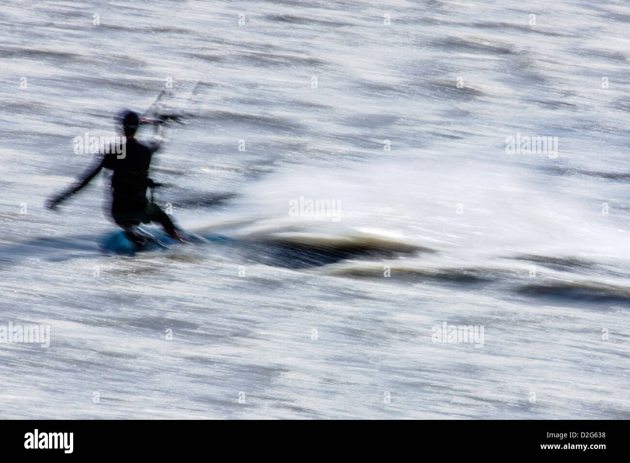 Le Kitesurf, Turnagain Arm péninsule de Kenai, Alaska, USA Banque D'Images