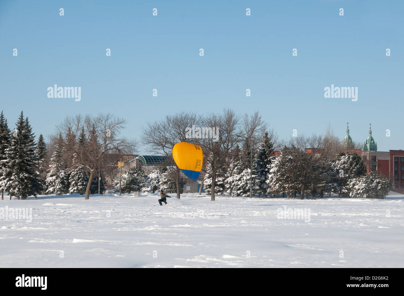 Snowkite Jarry Park Montréal Canada Banque D'Images