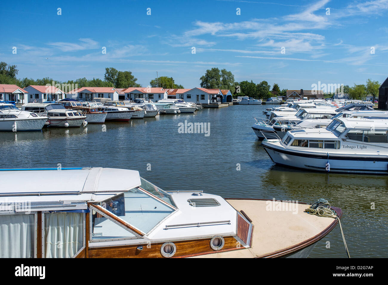 Broads Haven Boatyard avec la location de bateaux et de gîtes de charme en Potter Heigham Norfolk Broads UK Banque D'Images