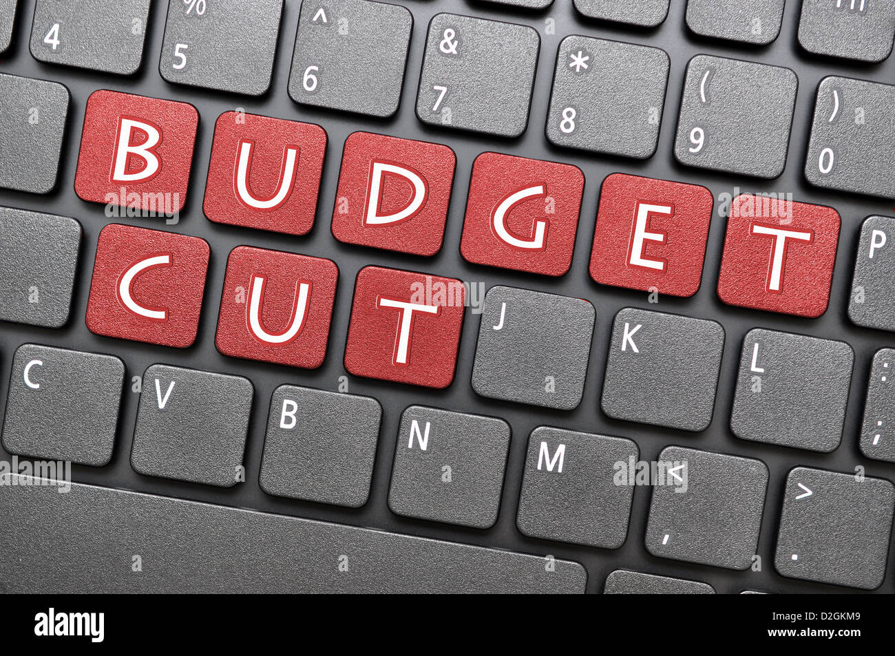 Réduction du budget sur clavier Banque D'Images