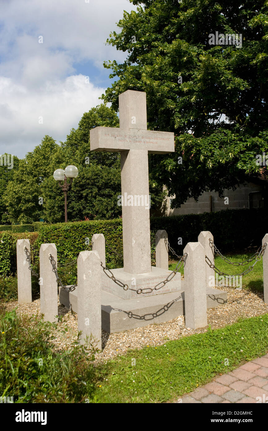 19e Division de l'Ouest dans La Boiselle Memorial sur la Somme, France se souvenir de l'attaque par l'armée britannique en juillet 1916 Banque D'Images