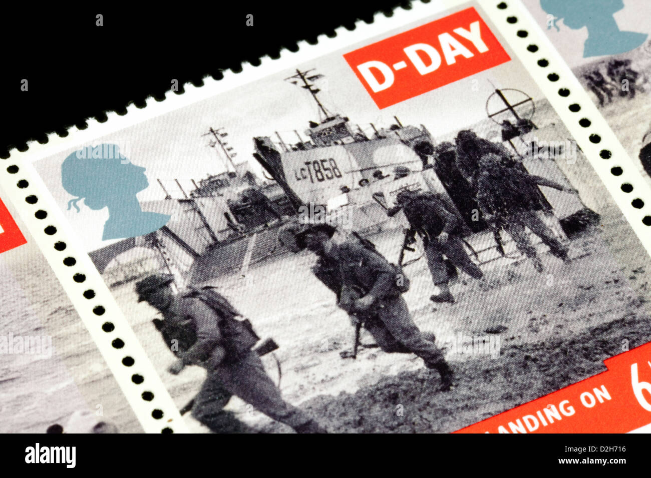 Un timbre-poste de 1994 Go pour le 50e anniversaire du débarquement en 1944, UK Banque D'Images