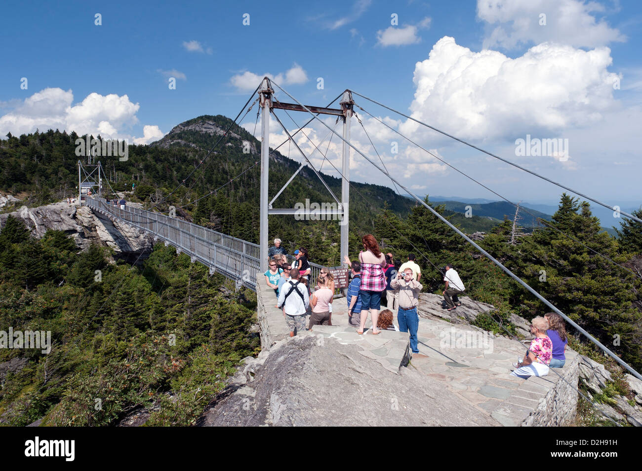 Mile High Bridge, Grandfather Mountain, Linville, North Carolina, USA Banque D'Images