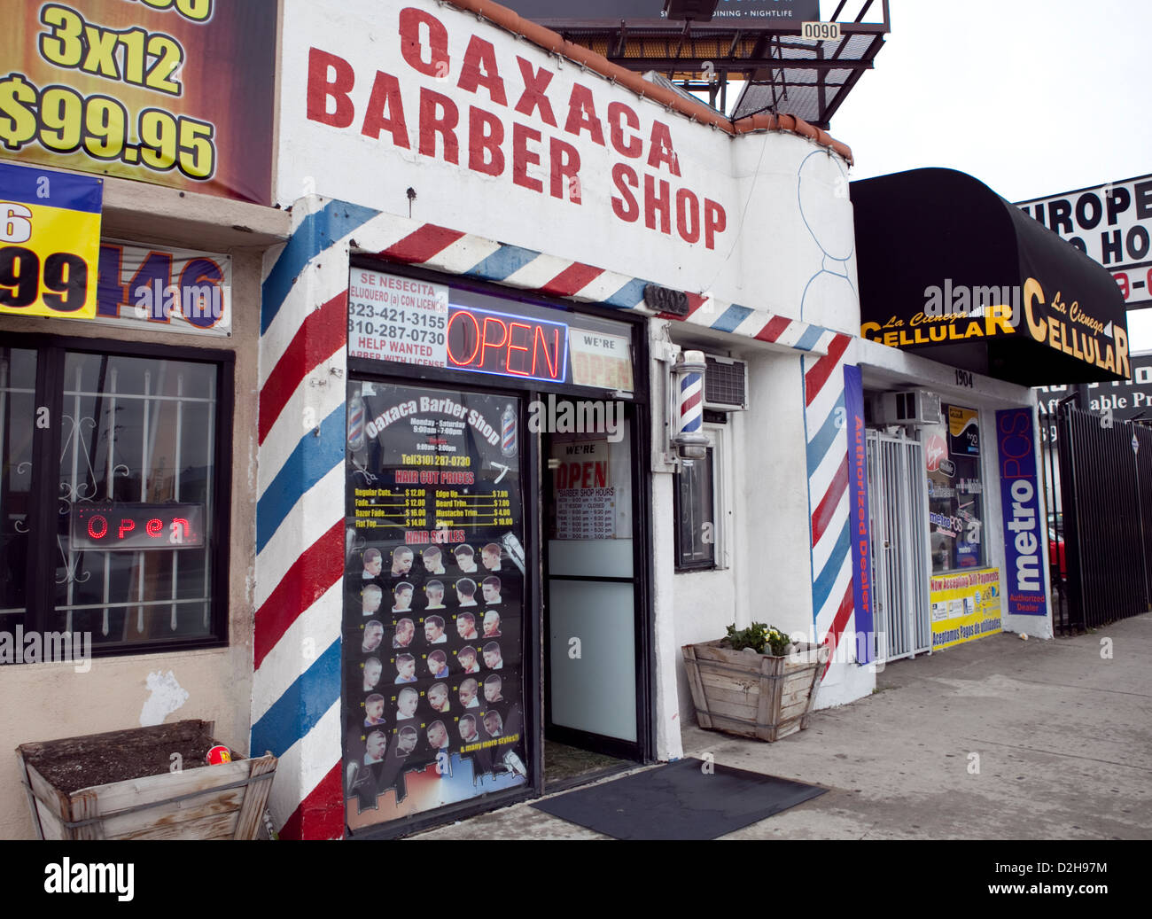 Oaxaca de coiffure sur La Cienega Blvd à Los Angeles Banque D'Images