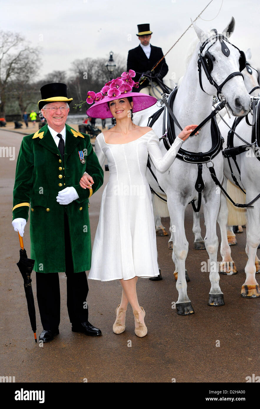 Londres, Royaume-Uni. 24 janvier 2013. Victoria Pendleton au Royal Ascot 2013 campagne "La couleur et la gloire' lancer à Hyde Park, Londres - 24 janvier 2013. Photo par Keith Mayhew/ Alamy Live News Banque D'Images
