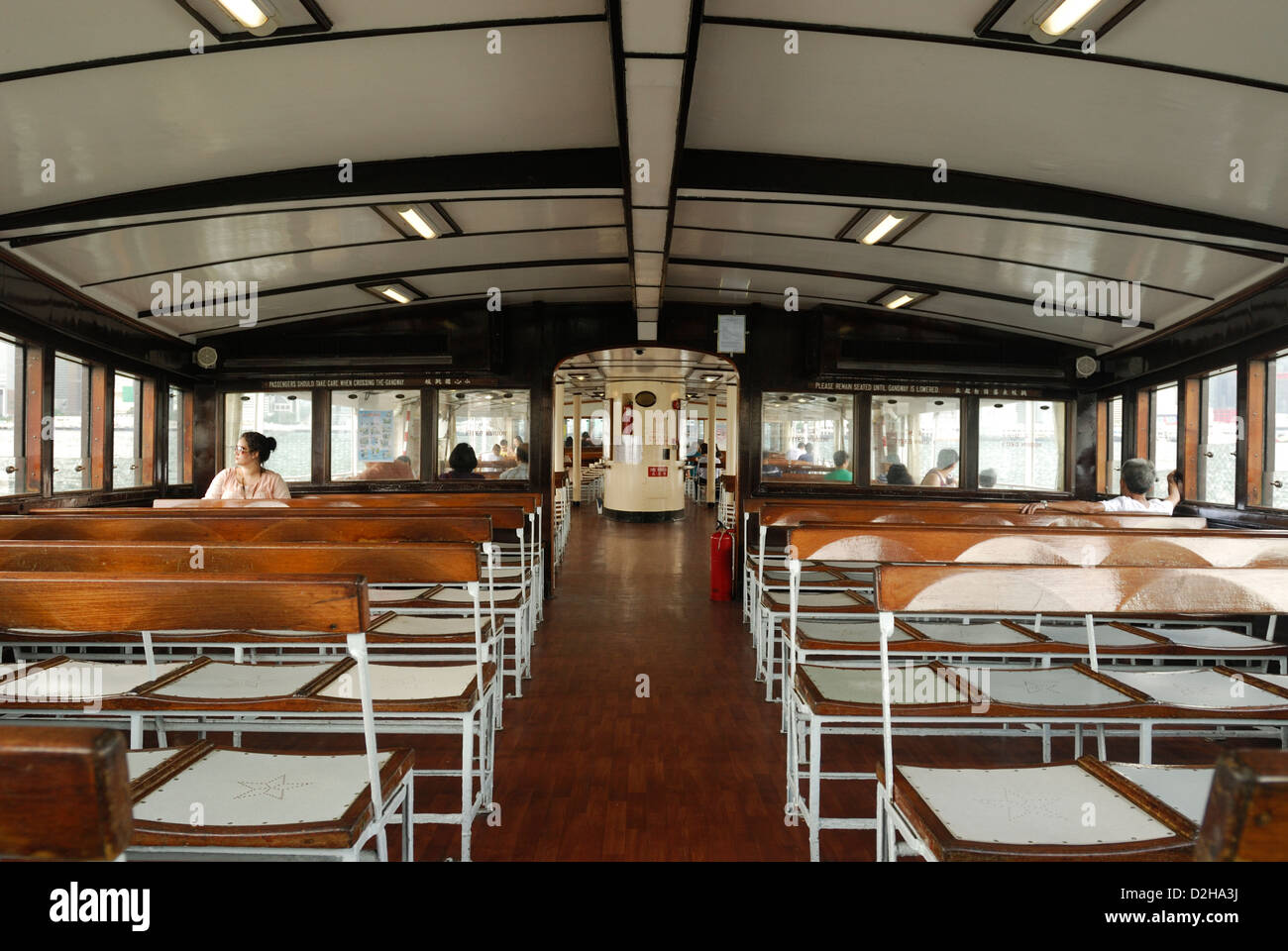 L'intérieur de première Star Ferry de Hong Kong, Chine Banque D'Images