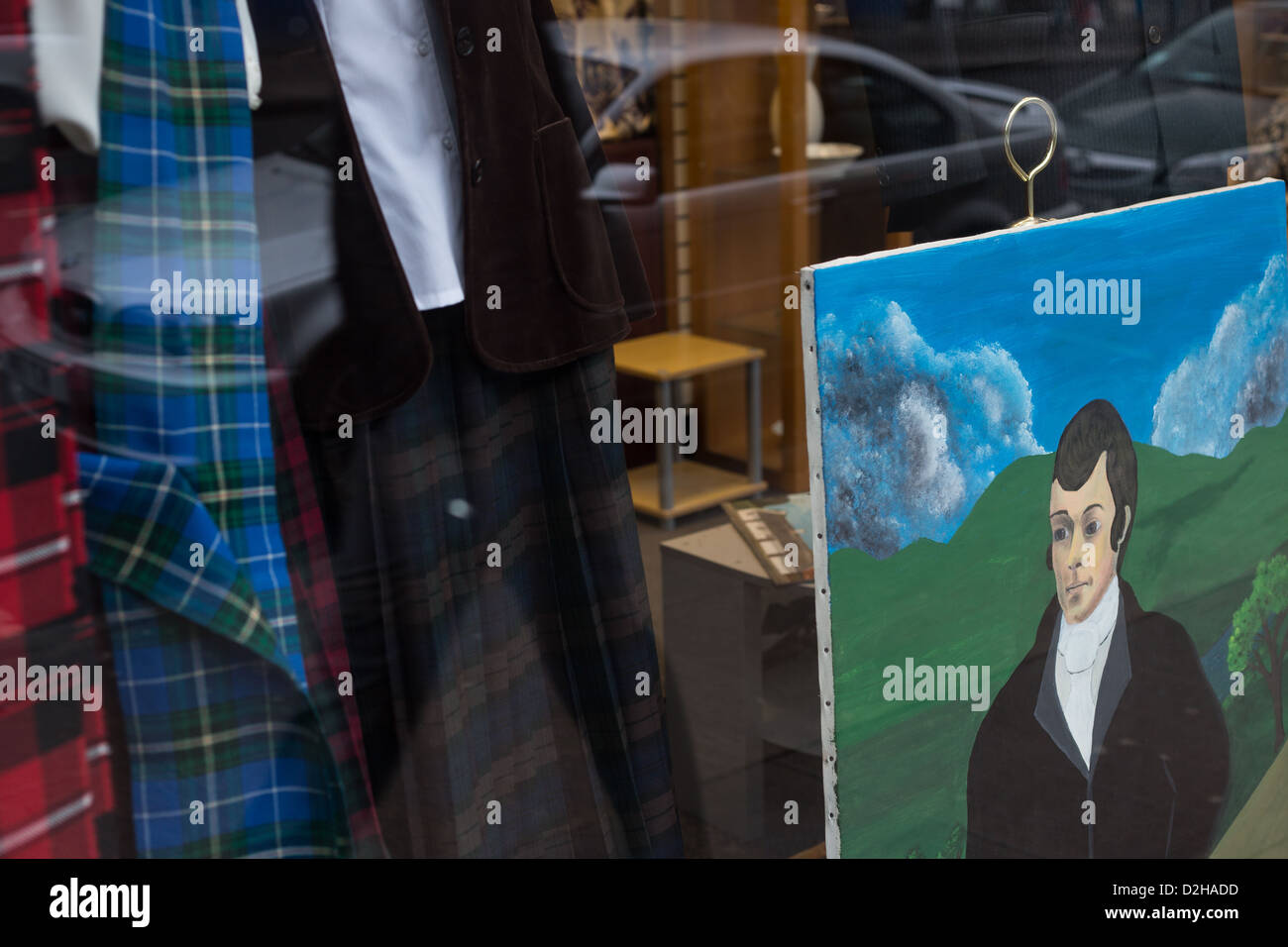 Poète écossais Robert Burns, représentés dans des peintures dans les rues de Glasgow, Ecosse. Banque D'Images