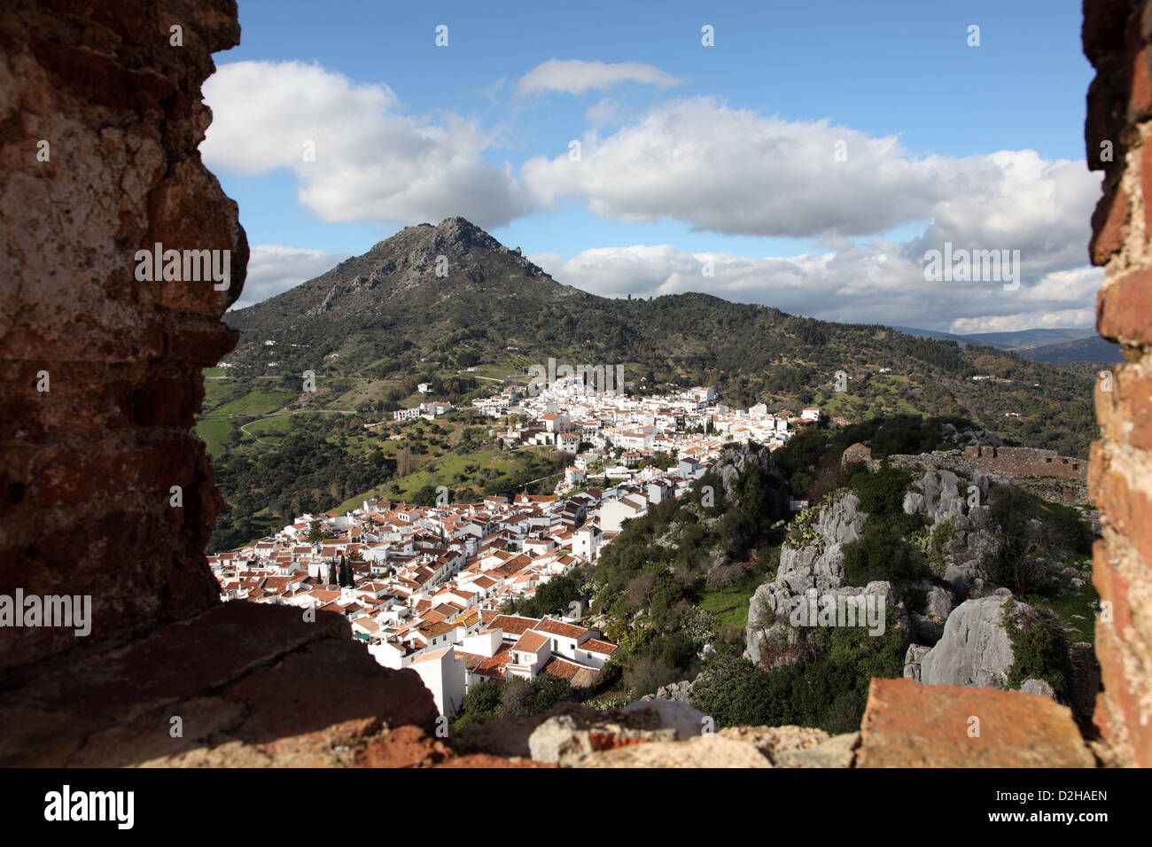 Vue sur le village andalou Ronda, Espagne Banque D'Images