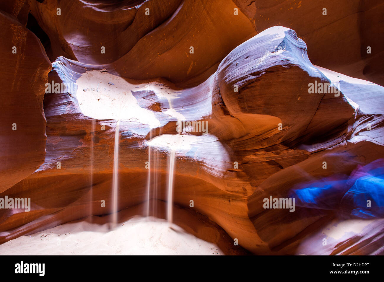 Antelope Canyon est un slot canyon situé sur Navajo Land près de Page, Arizona. Banque D'Images