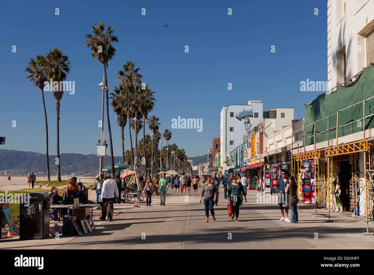 Ocean Front Walk in Venice Beach, Los Angeles, Californie, États-Unis d'Amérique, USA Banque D'Images