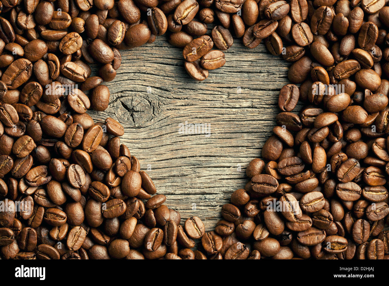 Les grains de café avec coeur Banque D'Images
