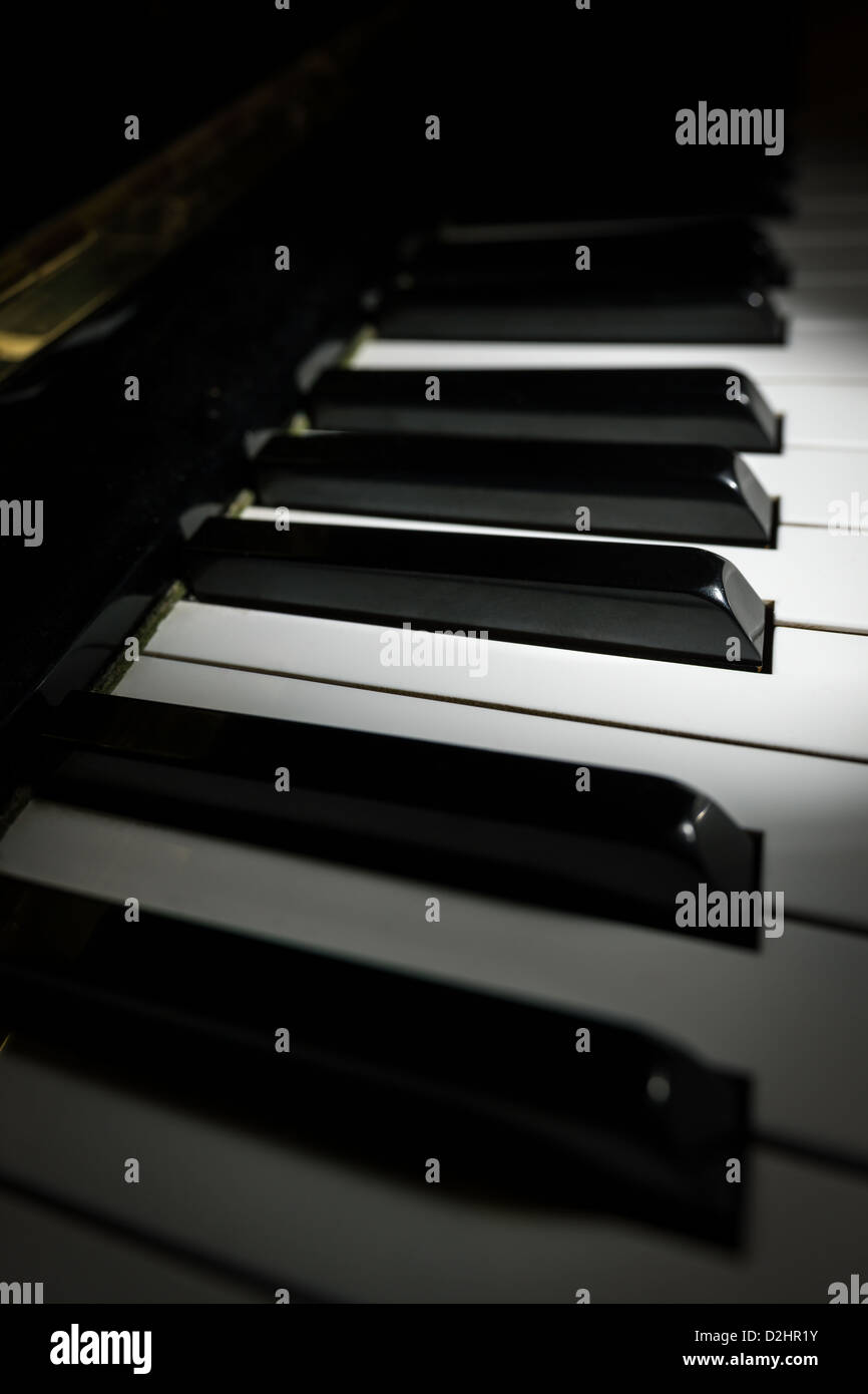 Touches du piano Banque D'Images