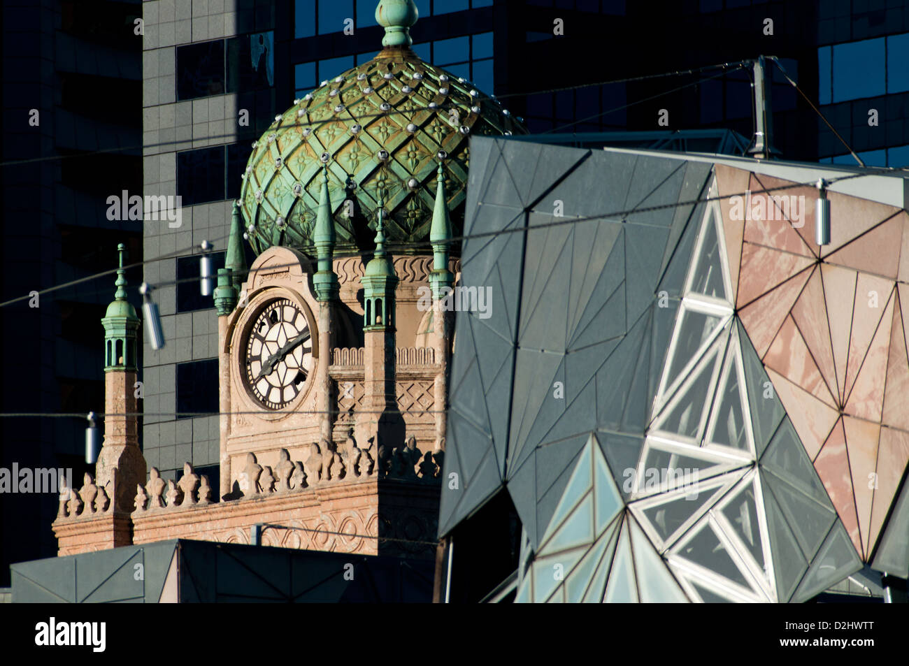 Forum Cinema et de Federation Square, Melbourne, Victoria, Australie Banque D'Images