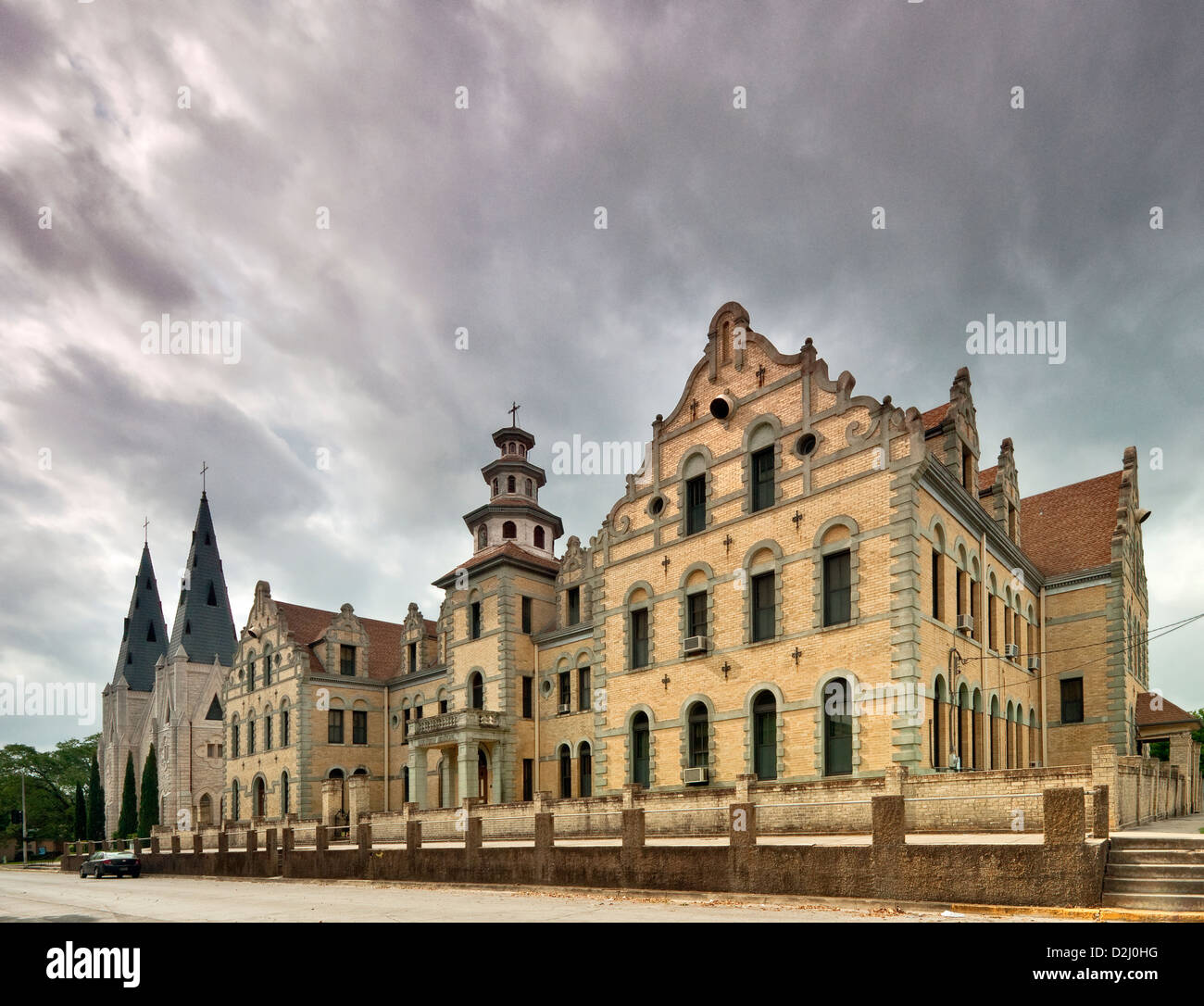 Nazareth Academy, construit en 1904, l'école de catégorie, à De Leon Plaza, Victoria, Texas, États-Unis Banque D'Images