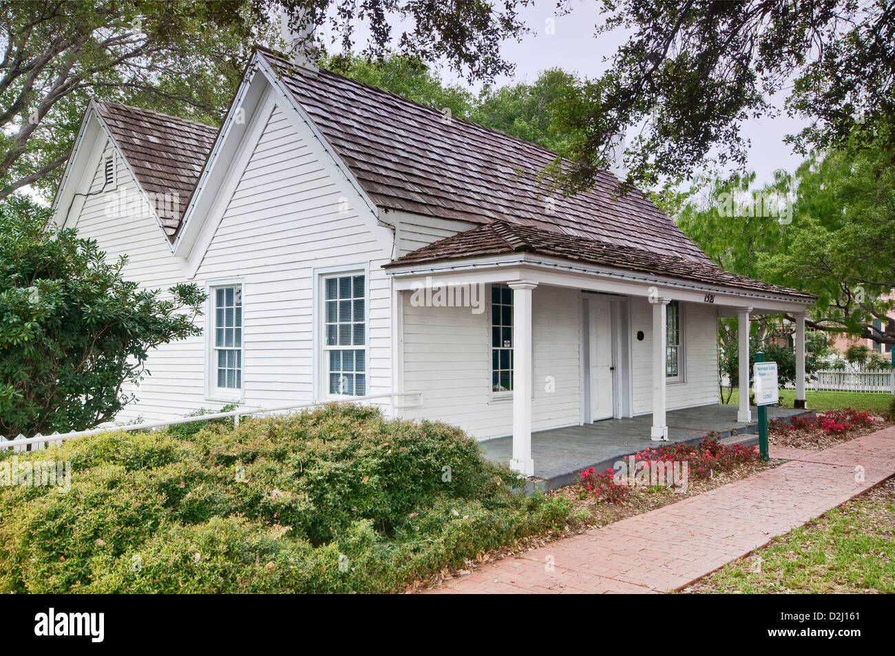 Merriman Bobys House (1851), l'Heritage Park à Corpus Christi, la Côte du Golfe, Texas, États-Unis Banque D'Images