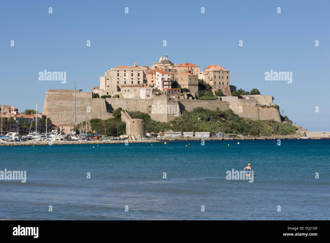 Corse : Calvi Citadelle Banque D'Images