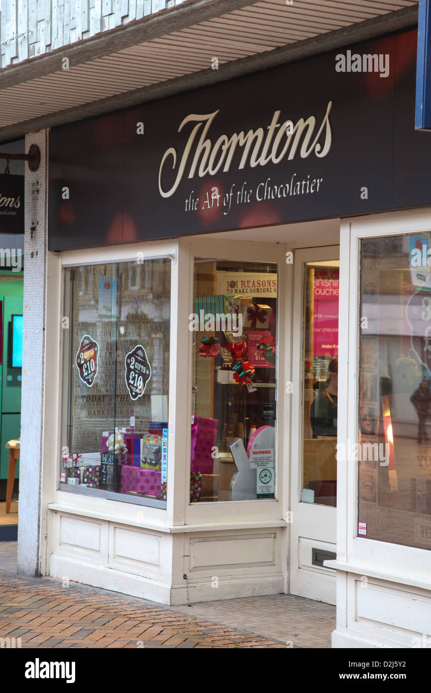 Un magasin Thorntons sur High Street, Bromley Banque D'Images