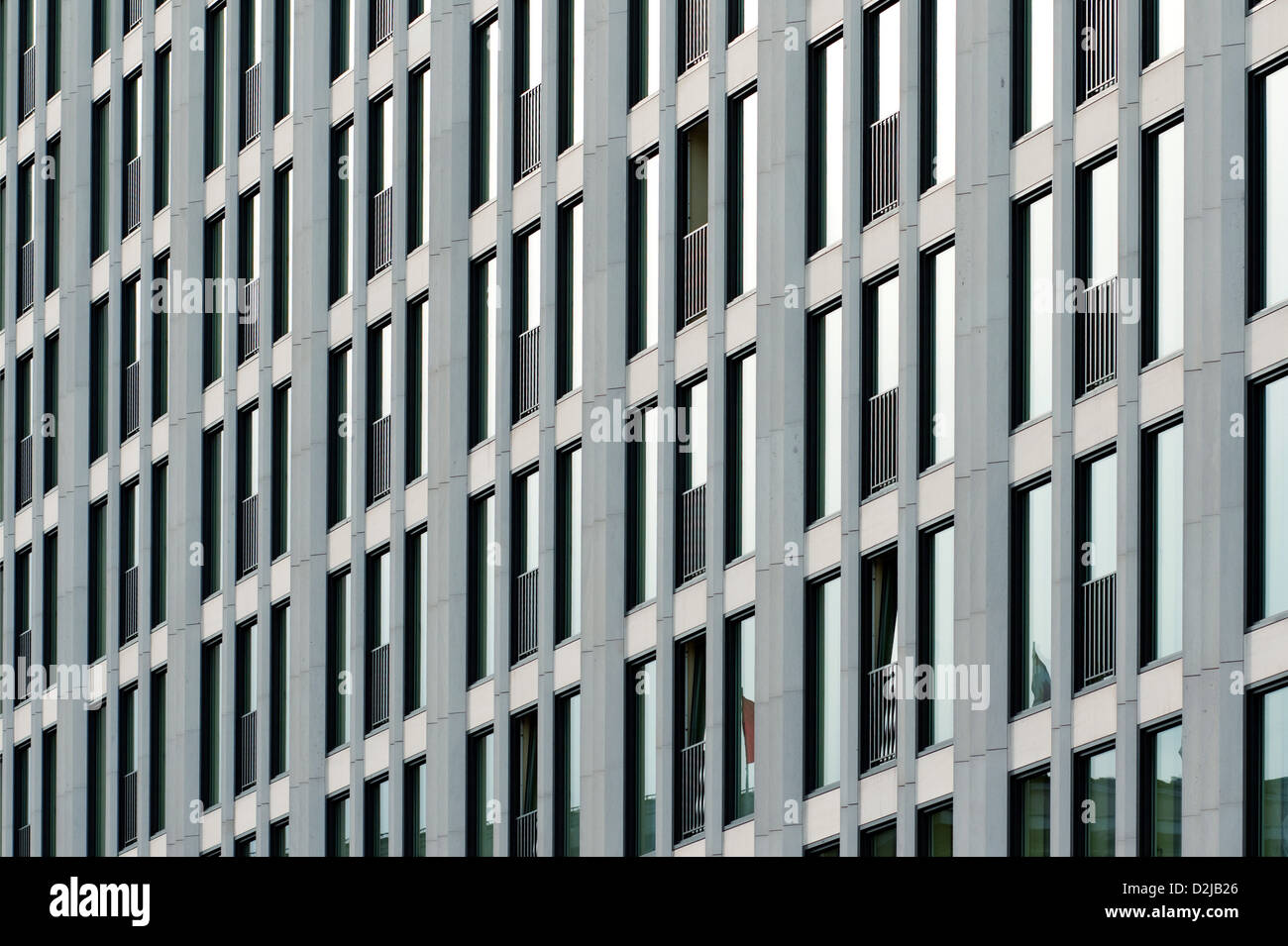 Berlin, Allemagne, la façade de l'hôtel Marriott à Potsdamer Platz Banque D'Images