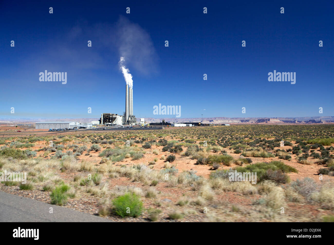 Violation de l'usine de ciment de l'environnement dans l'état de l'Utah, USA Banque D'Images