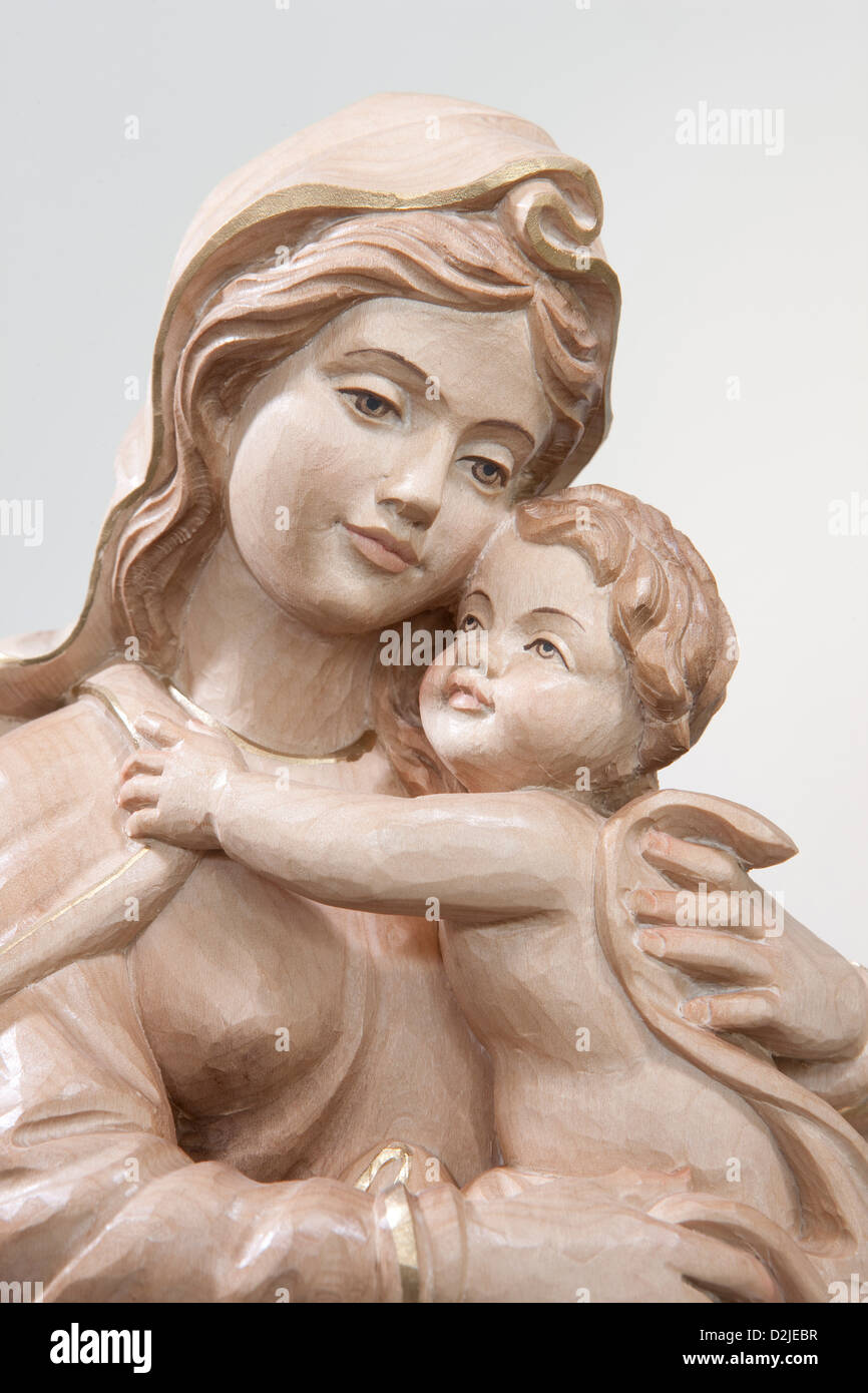 Riedlingen, Allemagne, Marie avec l'enfant Jésus Banque D'Images