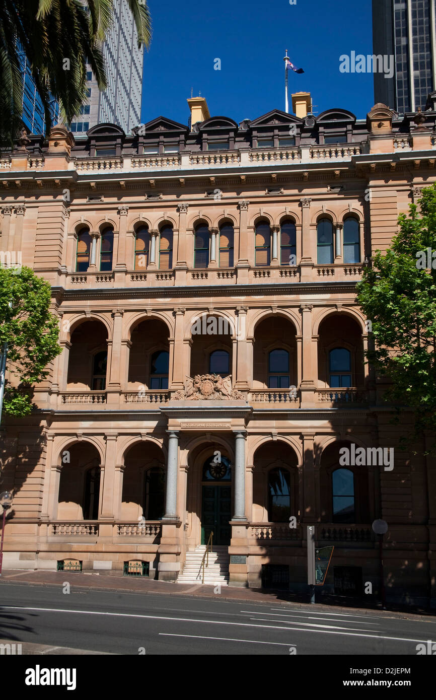 L'architecture coloniale classique sur Macquarie Street à côté de l'Hôtel Intercontinental Sydney Australie Banque D'Images