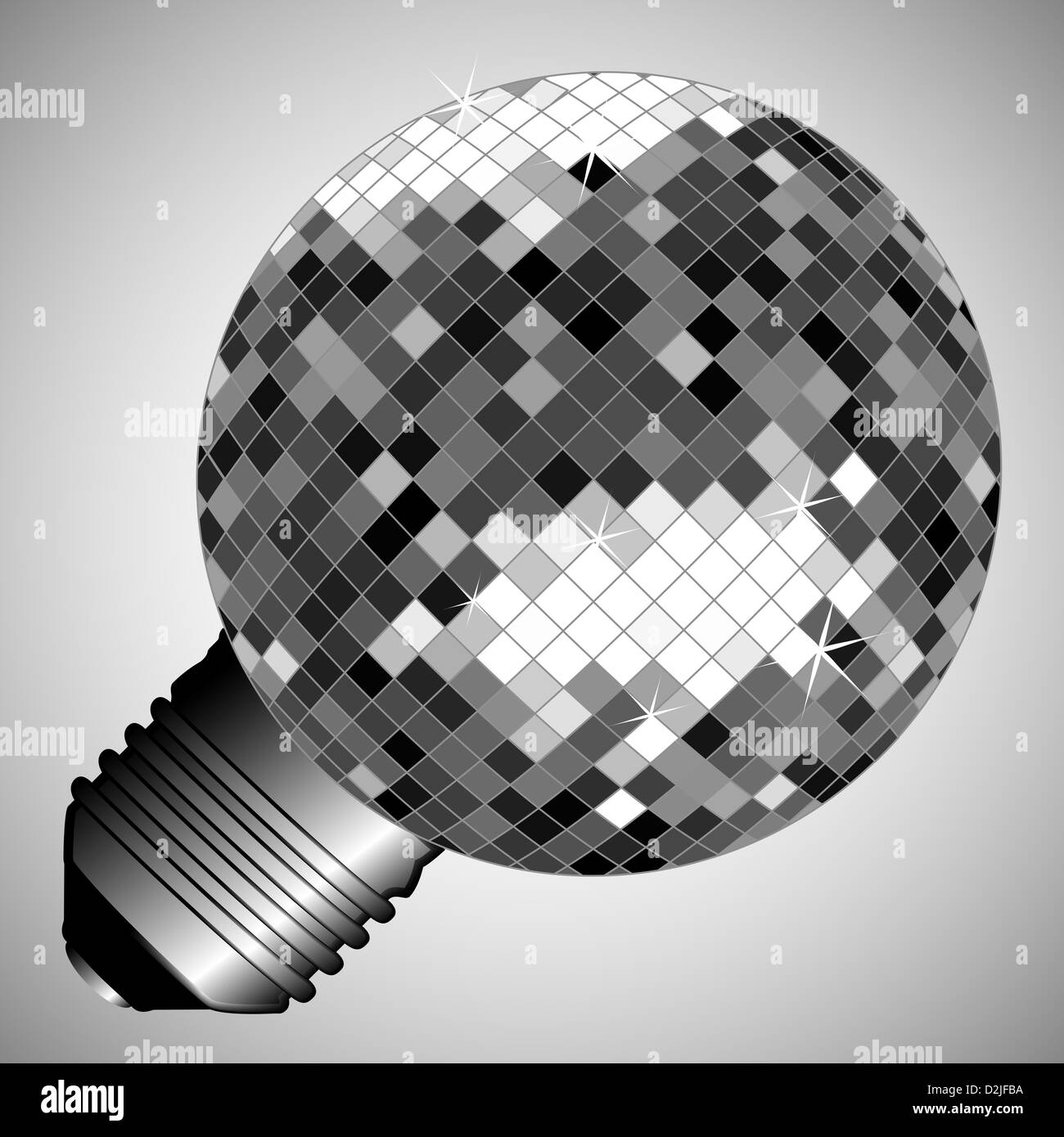 Discothèque ampoule, lampe électrique abstrait ; vector art illustration Banque D'Images