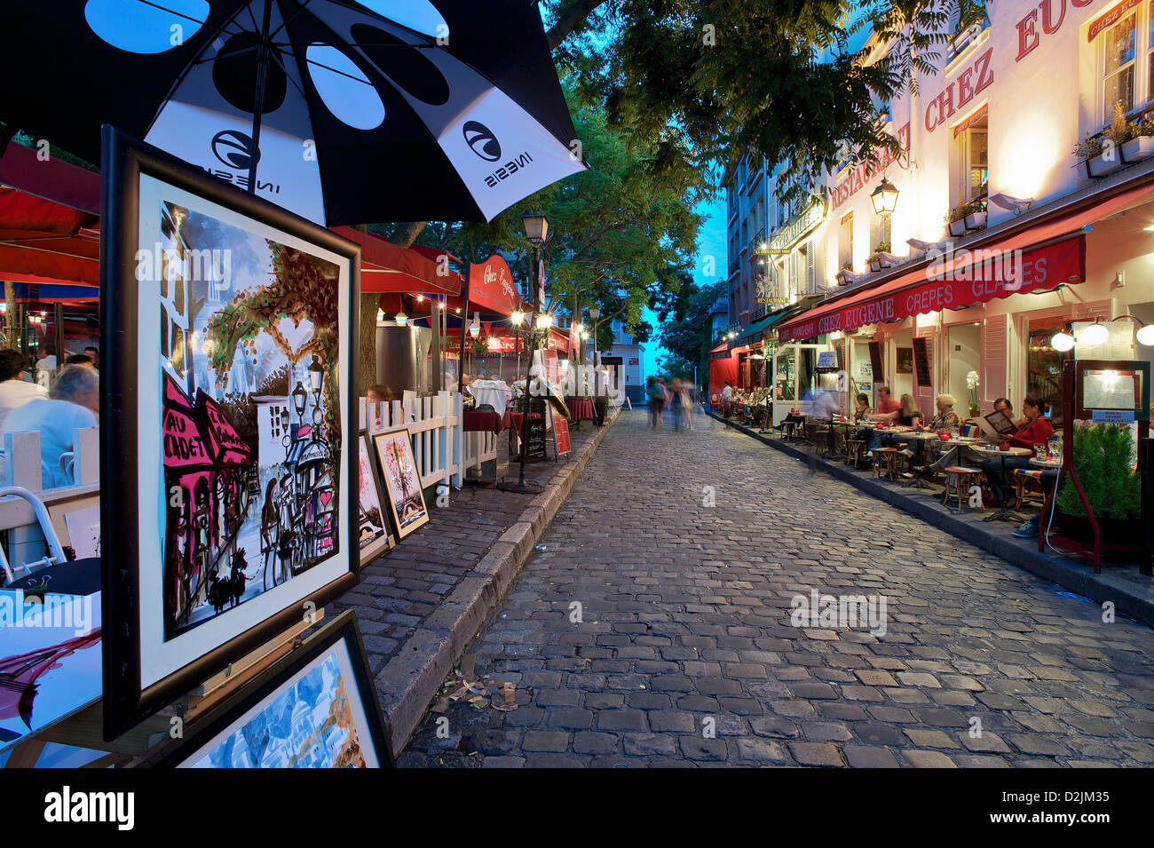 Carré d'artiste à Montmartre Paris France Banque D'Images