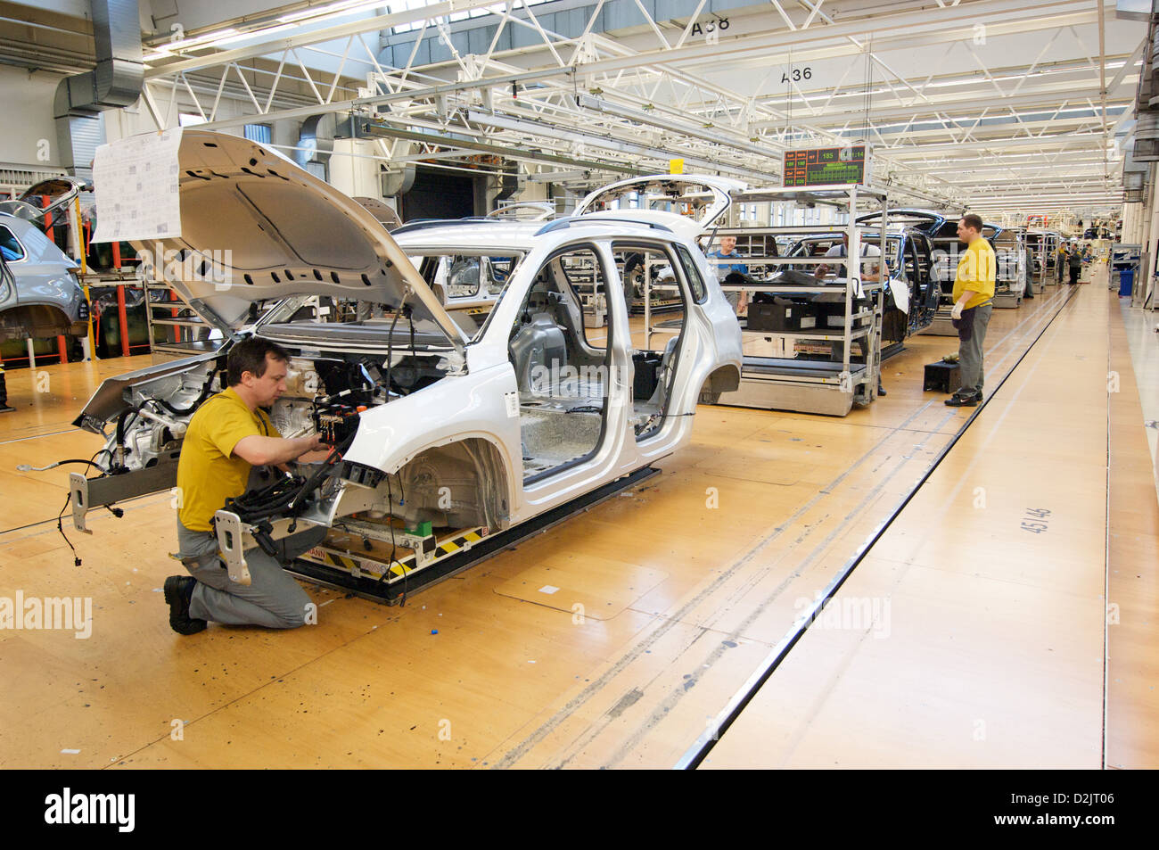 Wolfsburg, Allemagne, la production de la VW Tiguan chez Auto 5000 Banque D'Images