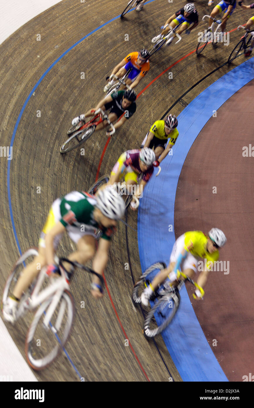 Berlin, Allemagne, la 99e six jours cyclistes au vélodrome Banque D'Images