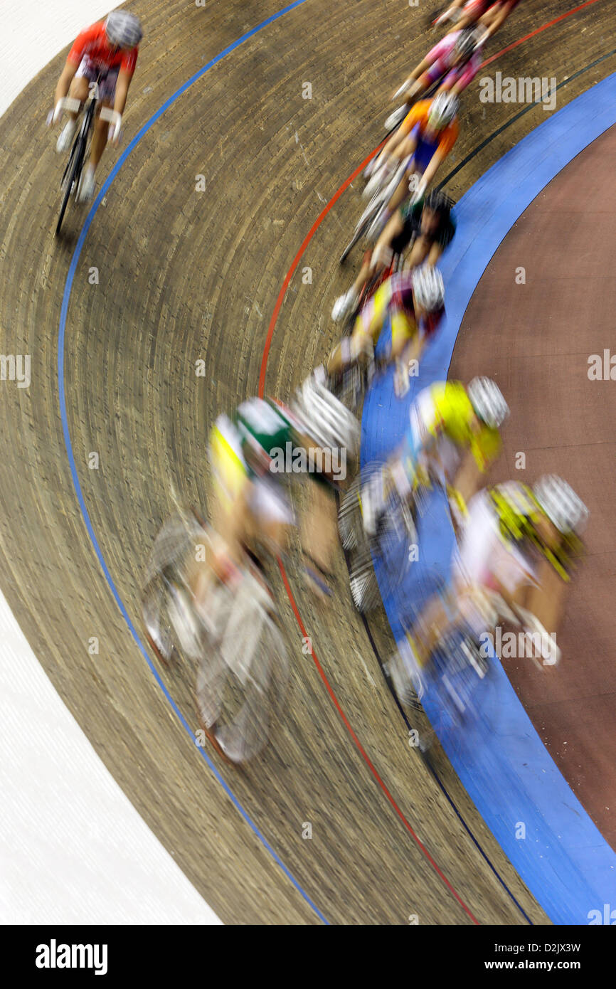 Berlin, Allemagne, la 99e six jours cyclistes au vélodrome Banque D'Images